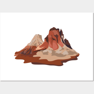 Red Mountains Posters and Art